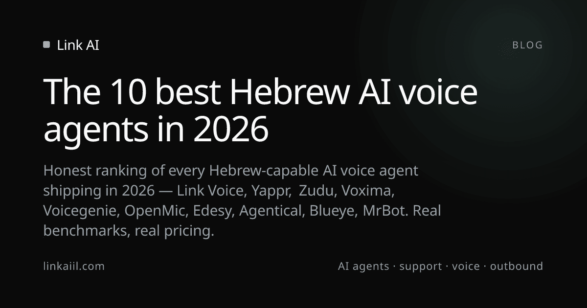 The 10 best Hebrew AI voice agents in 2026
