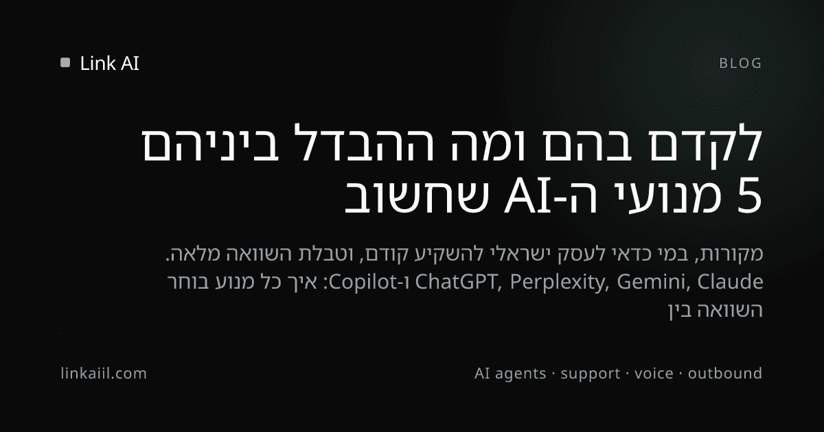 5 מנועי ה-AI שחשוב לקדם בהם ומה ההבדל ביניהם