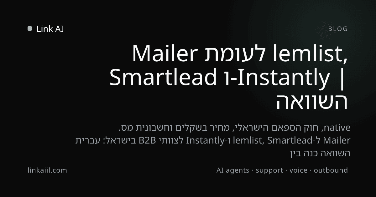 Mailer לעומת lemlist, Smartlead ו-Instantly | השוואה